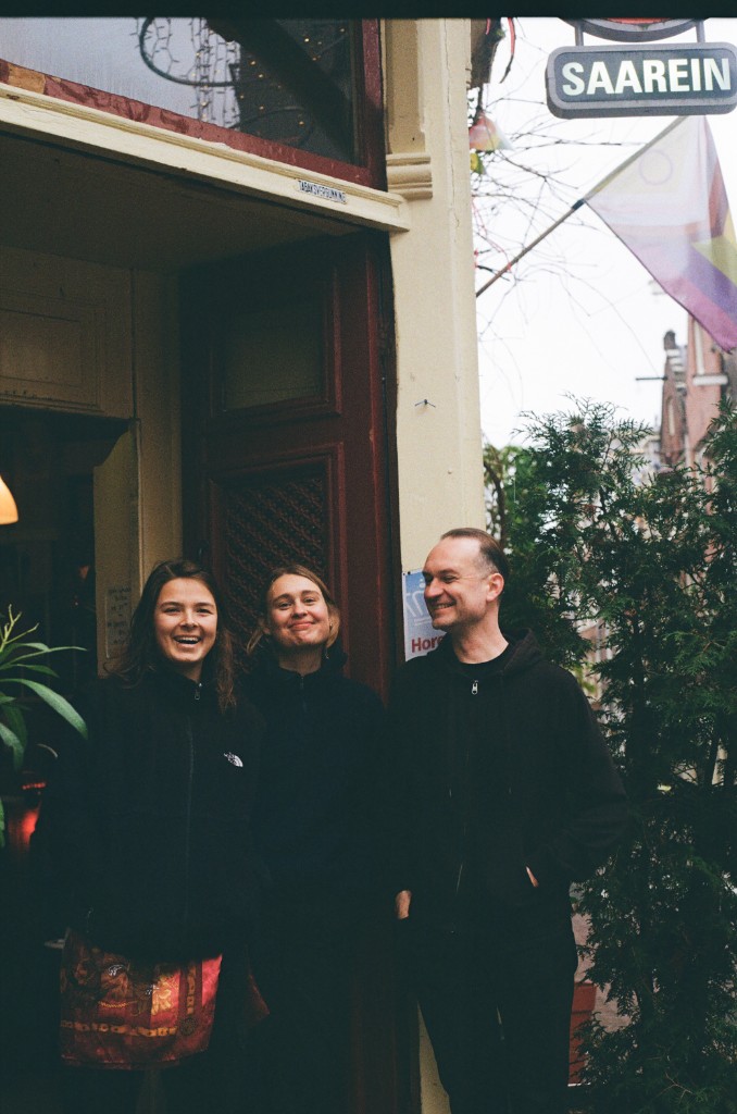 Volunteers outside Café Saarein